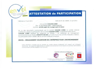 Couleur Corse obtient la marque EnVol Couleur Corse obtient la marque EnVol