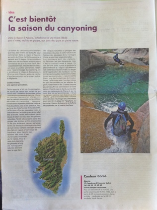 Canyoning Corse et derniers préparatifs de saison Canyoning Corse et derniers préparatifs de saison