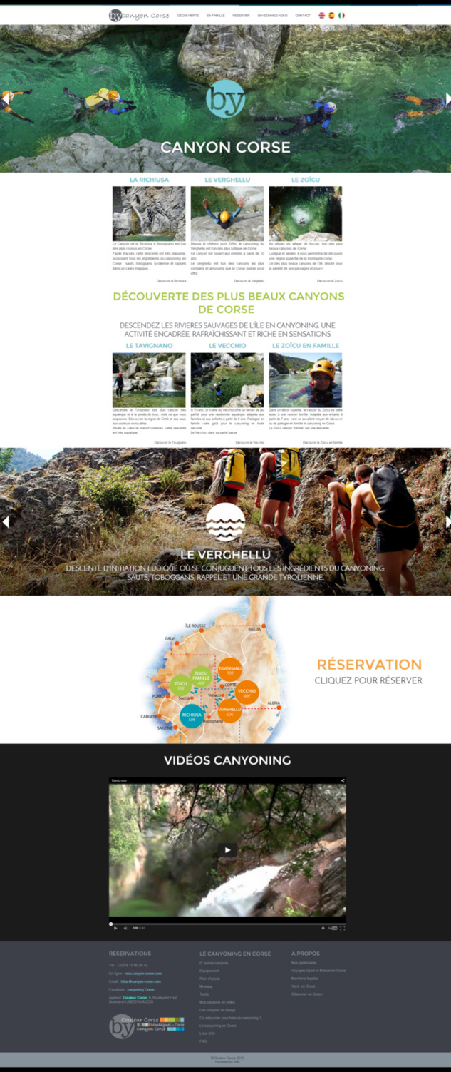 Le nouveau site de Canyon Corse Le nouveau site de Canyon Corse